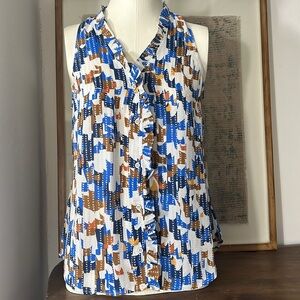 CAbi Ruffled Sleeveless Blouse